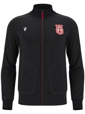 Macron Adult Wrexham 2025 Black Home Prematch Full Zip Jacket Size XL NWT